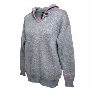 Vintage 90s Alps Knit Wool Sweater Ladies Medium Pastel Rugged Outdoors Pullover